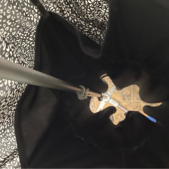 Maurices Women’s Sz Medium Black/White Cold Shoulder Elastic Waist Dress - Picture 6 of 14